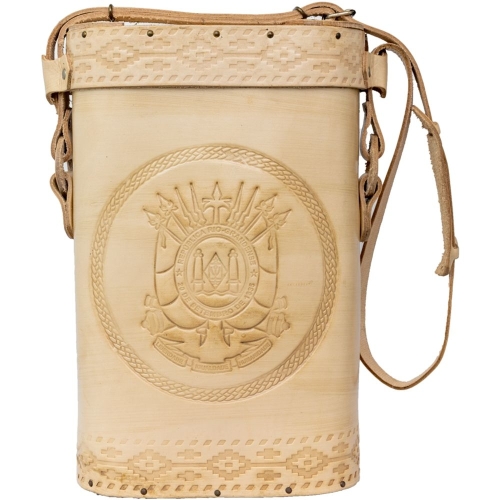 Porta garrafa e cuia de chimarrão_material natural_couro_cru_511_512-511-512