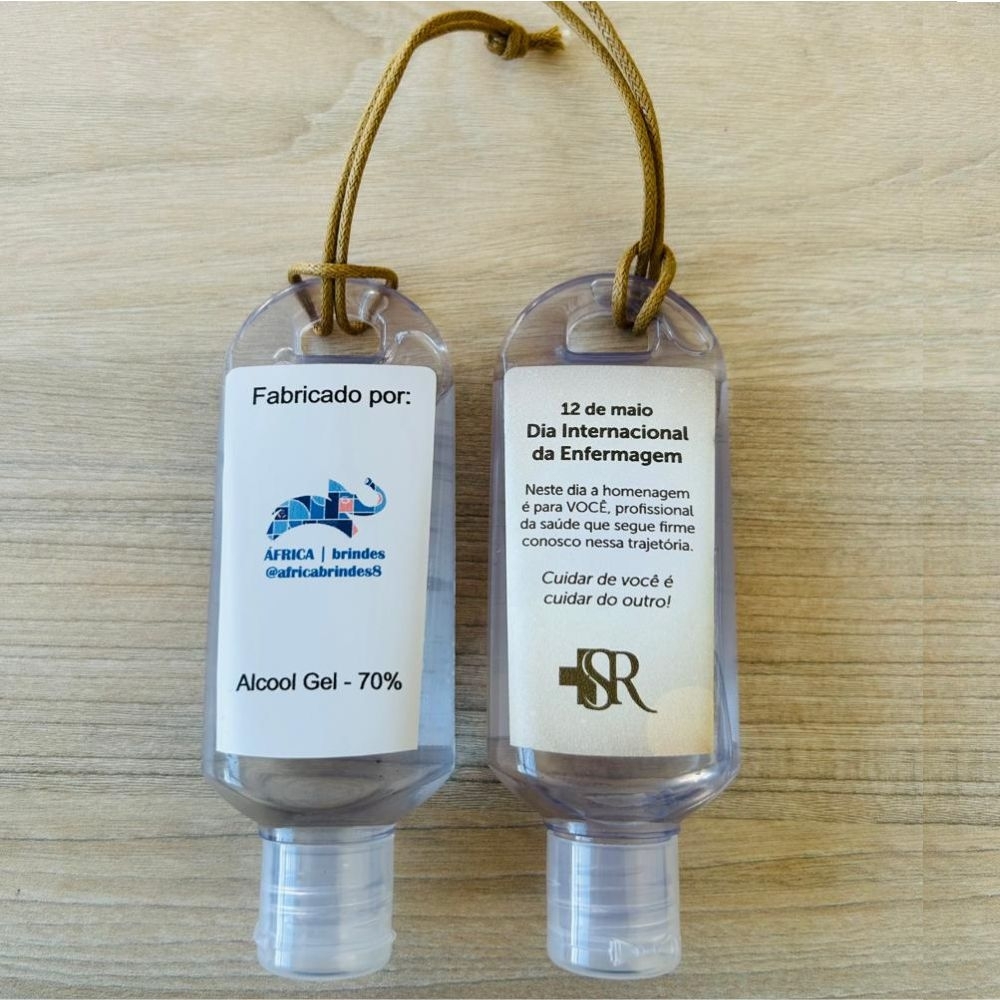 Álcool em Gel 60ml - com alça de cordão-AFK-7711AAC