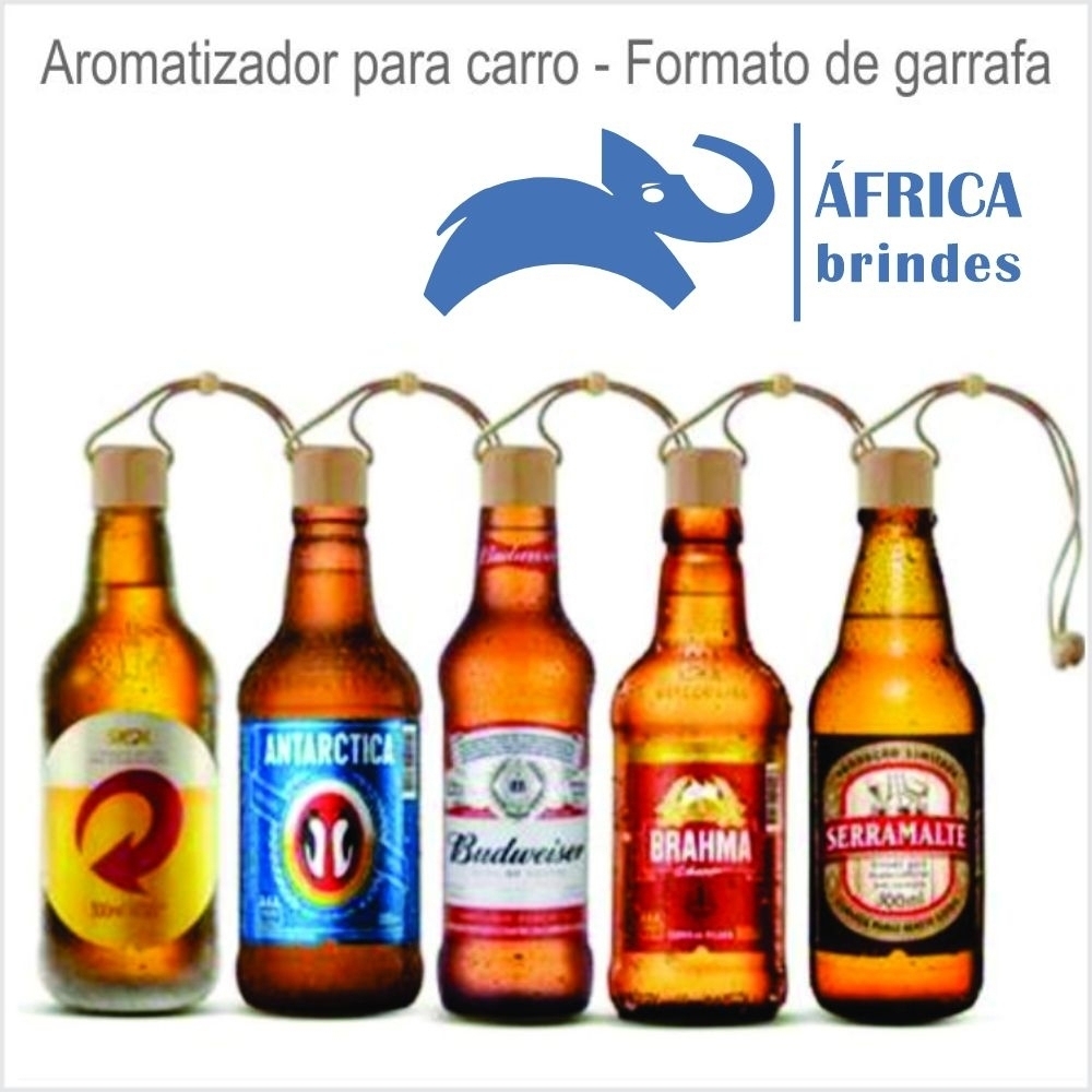 Aromatizador para carro em formato de garrafa