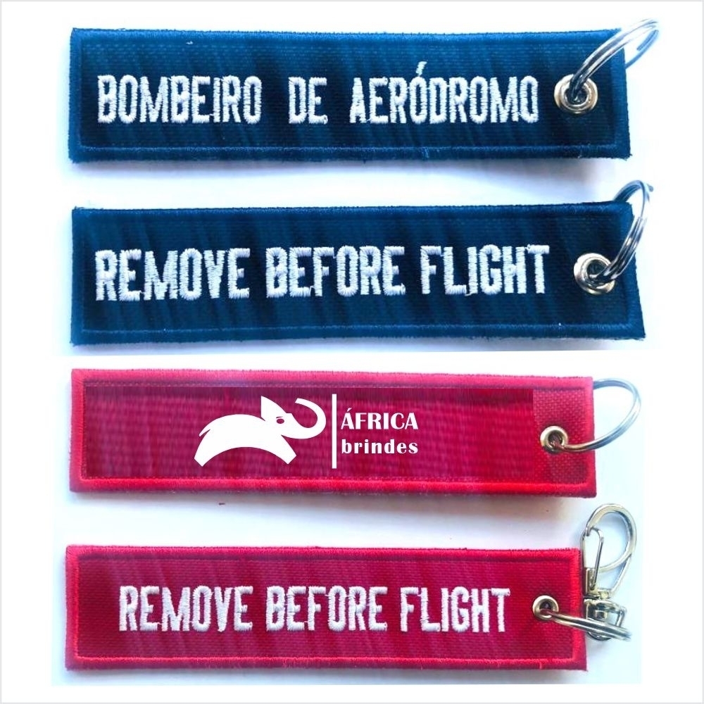 Chaveiro de tecido - Remove Before Flight