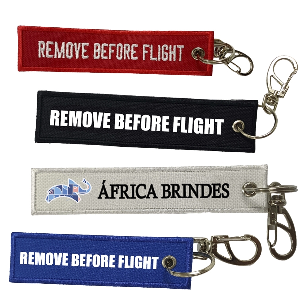 Chaveiro em Tecido - Remove Before Flight-CHT04