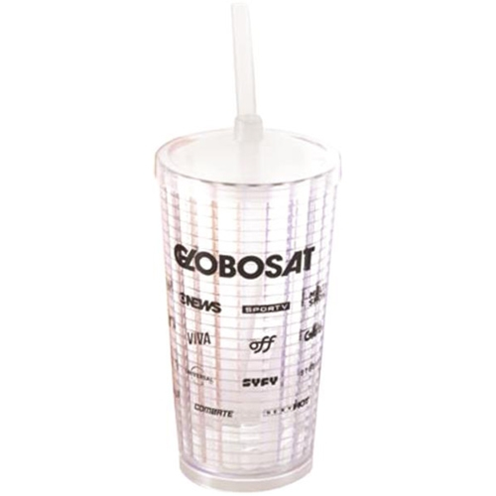 Copo Pixel 400 ml com Tampa e Canudo-AFK-771526