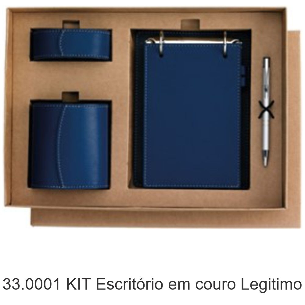 KIT escritório em couro legítimo-330001