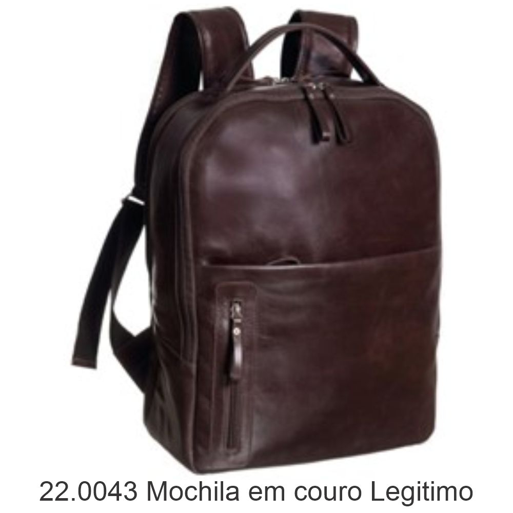 Mochila em couro legítimo-220043