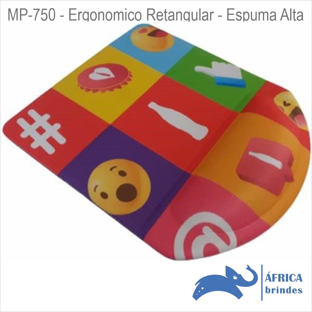 Mouse Pad Ergonomico Retangular – Espuma Alta Tecido Sublimado-MP750