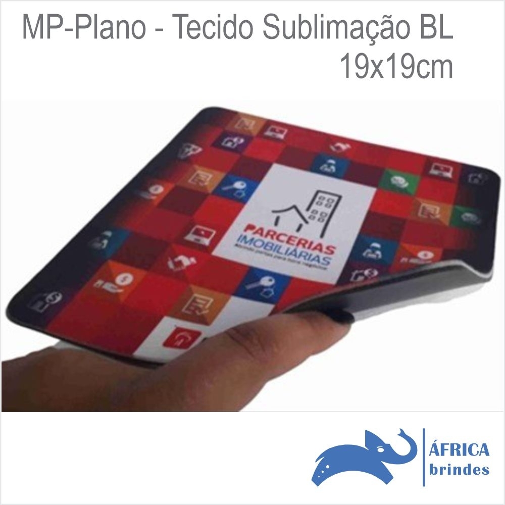 Mouse Pad Plano Tecido Sublimado – 19,0x19,0cm ​-MP1919