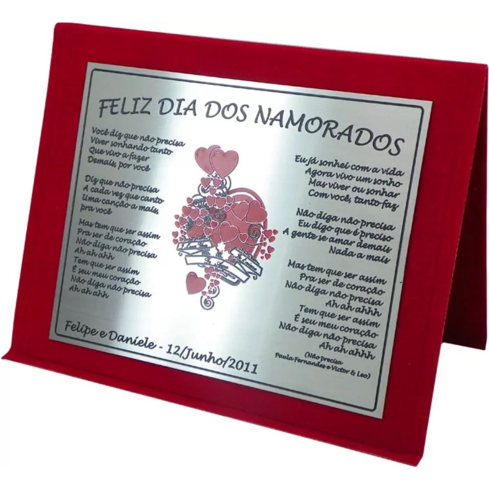 Placas de homenagem com apoio de veludo-PLC878