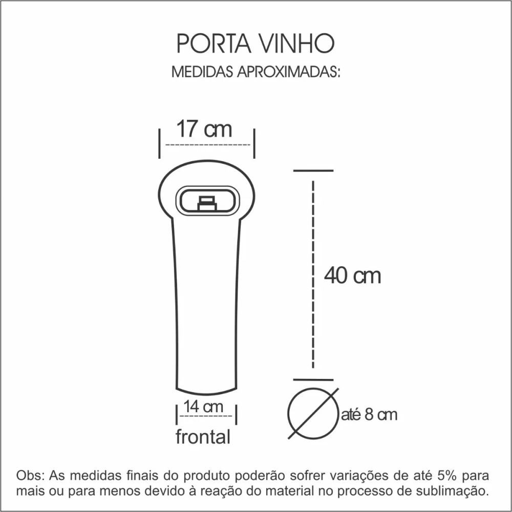 Porta Vinho premium em Neoprene