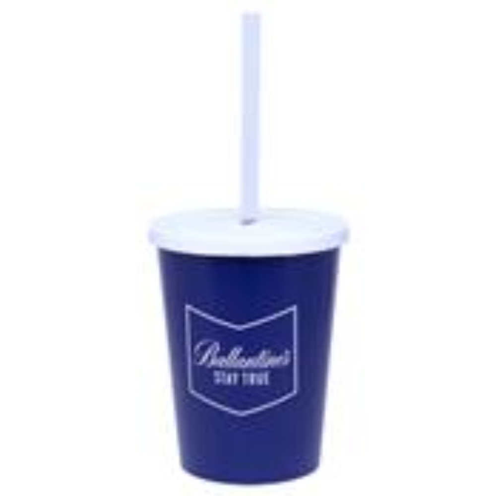 copo 450 ml caldereta com tampa e canudo in mold label