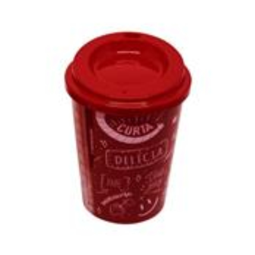 copo 450 ml caldereta com tampa para café in mold label